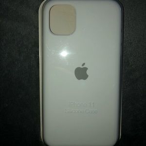 Silicon white apple case iPhone 11